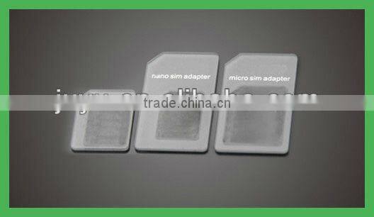 High Quality 3 in 1 Nano Sim card Adapter For Nano to Micro/ Micro to Standard/ Nano to Standard Sim Card