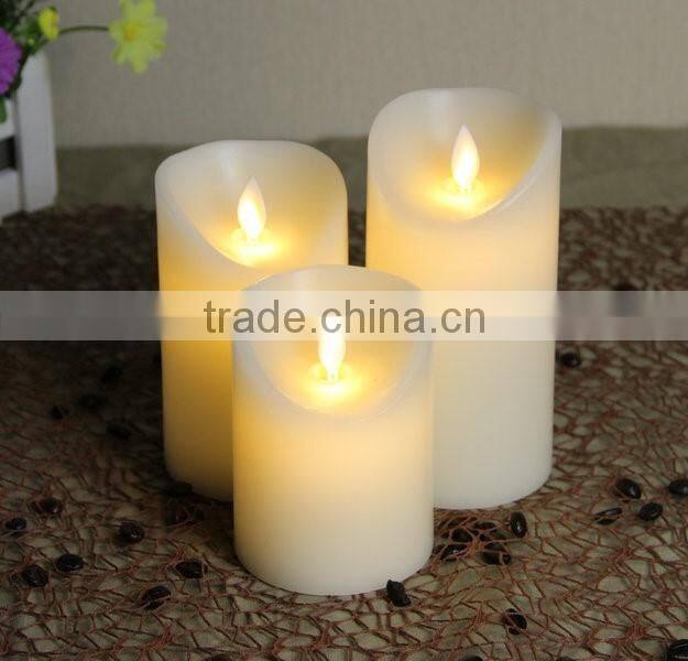 remote dancing flame real wax led candles with timer 3pcs moving wick real wax candles with remote control