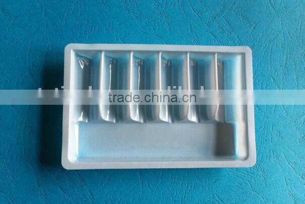 Blister plastic pharmaceutical packing tray
