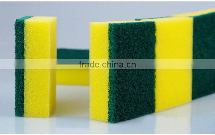 China factory wholesale cleaning sponge with scouring pad for kitchen