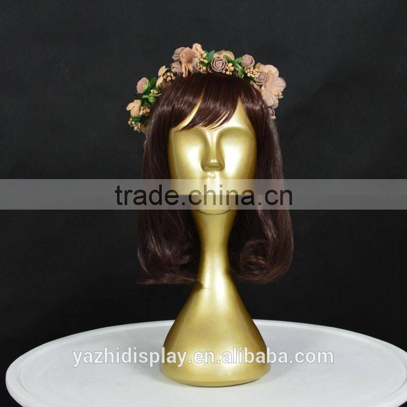 Realistic hat and wig display female mannequin head for sale