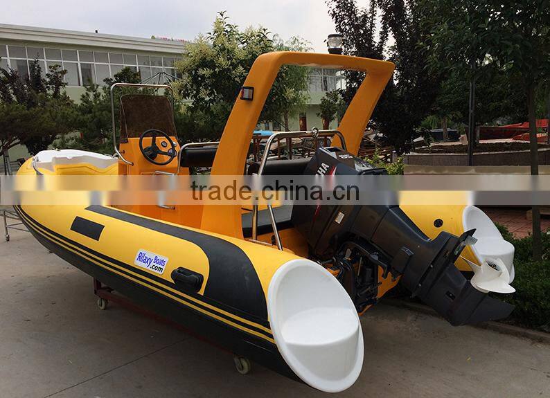 China manufacturer new 17' RIB rigid hypalon inflatable sport fishing boats for sale