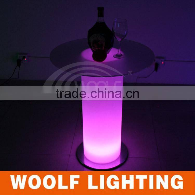 Rechargeable and Waterproof LED Cylinder Table for Party Events and Indoor Decoration LED Lighting Furniture