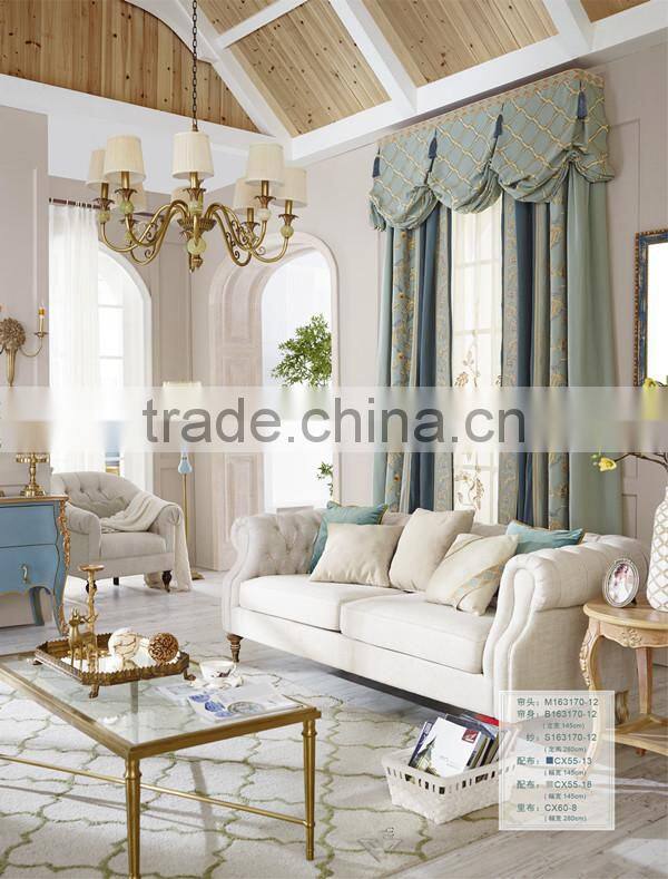 Italian-Style Collection of Classic Curtain, Luxury Jacquard Drop Door Curtain, Noble Embroideried Drape Curtain