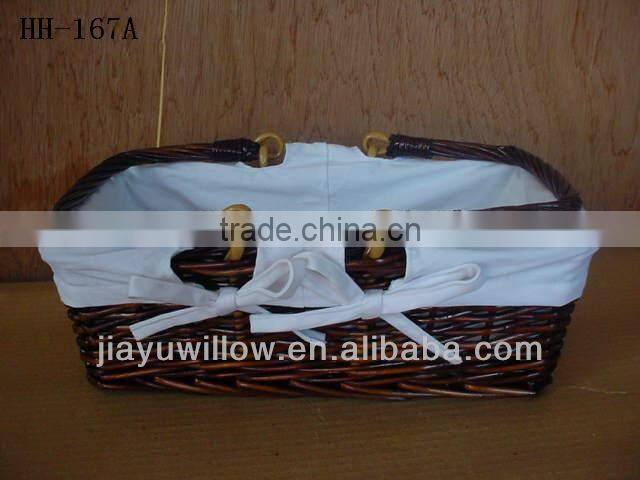 Wholesale Wicker Baskets with Lining and Handles