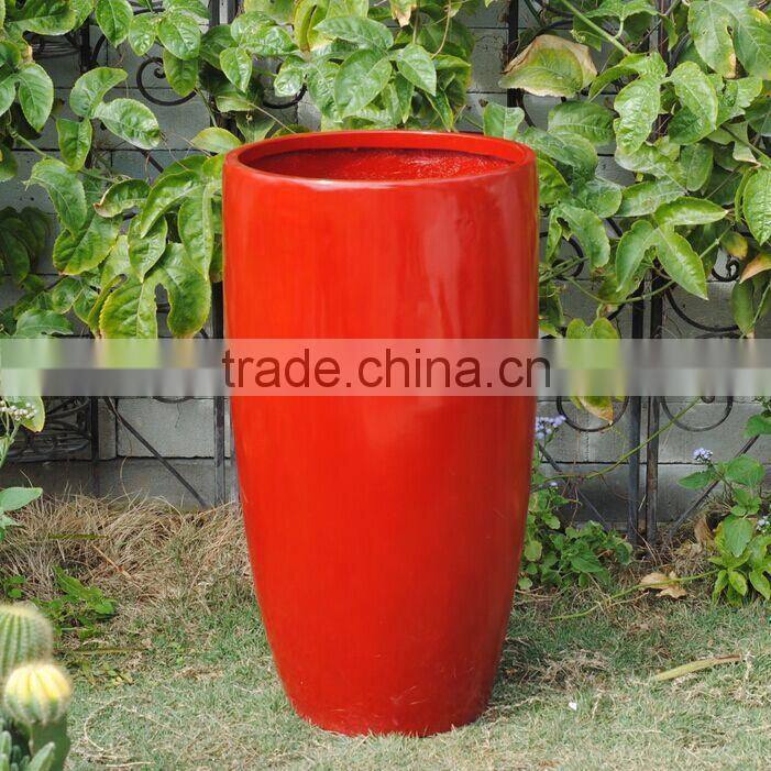 Fiberglass Garden Round Flower Planter