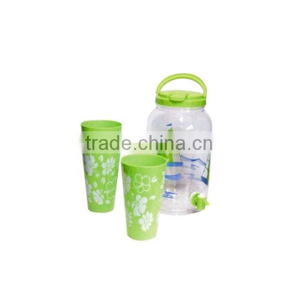 Hot sale plastic water pitcher with cups