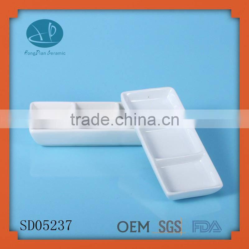 dipping dish set of 3,rectangle soy sauce dish,snack serving dish,dish porcelain