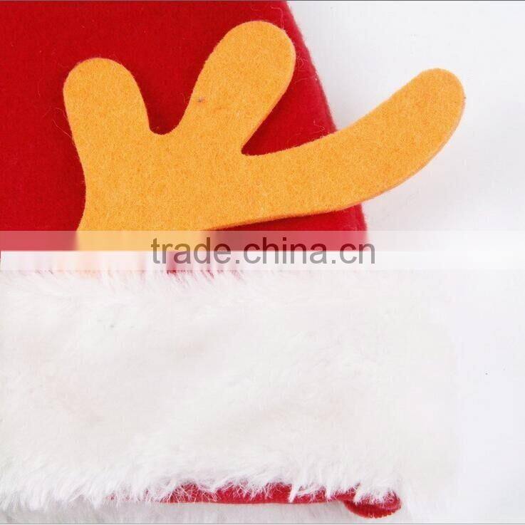 2016 Christmas Gift Children Santa Claus Antlers Hat For Wholesale, Christmas Decoration Supplies