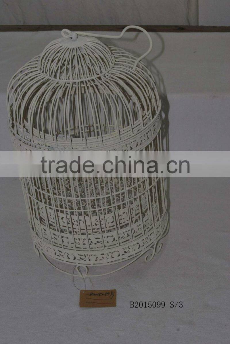 Big round white birdcage