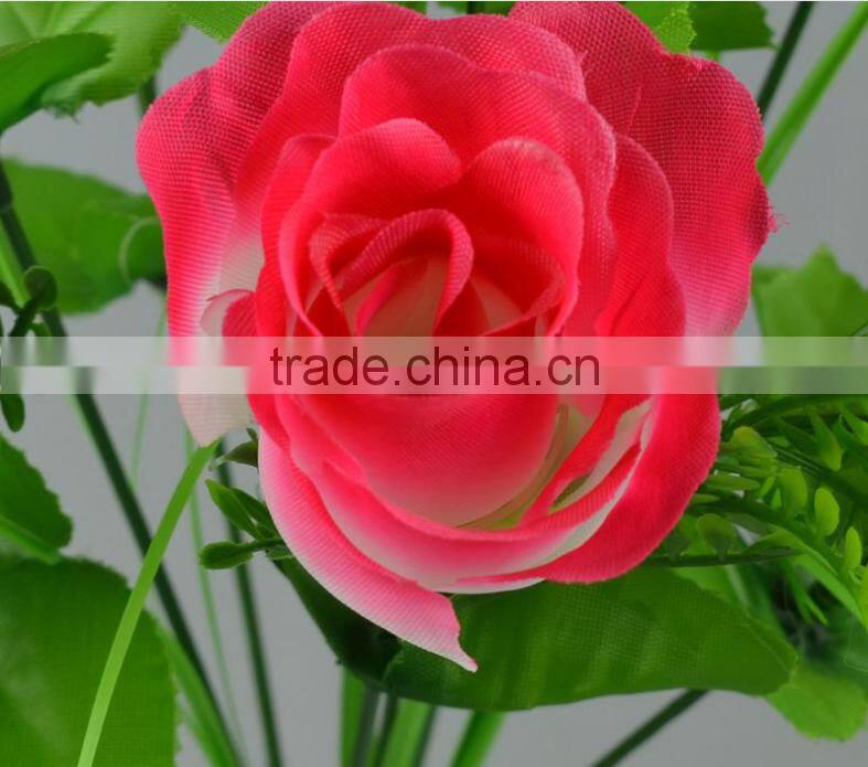 plastic flower bouquet wedding silk rose flower bouquet