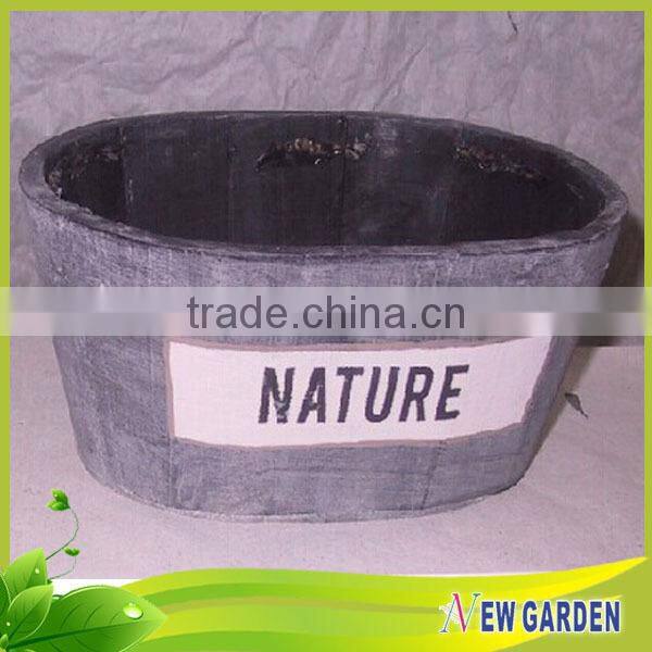 Fashionable Customzied Barrel Shape Wooden Different Types Flower Pots