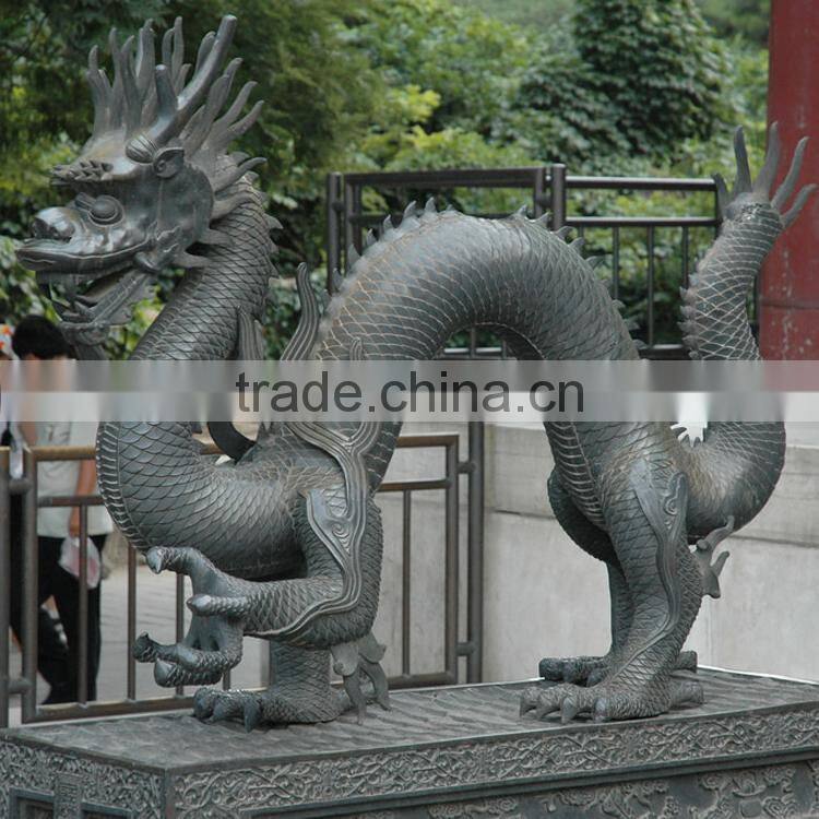High quality decorative casting bronze chinese dragon statue