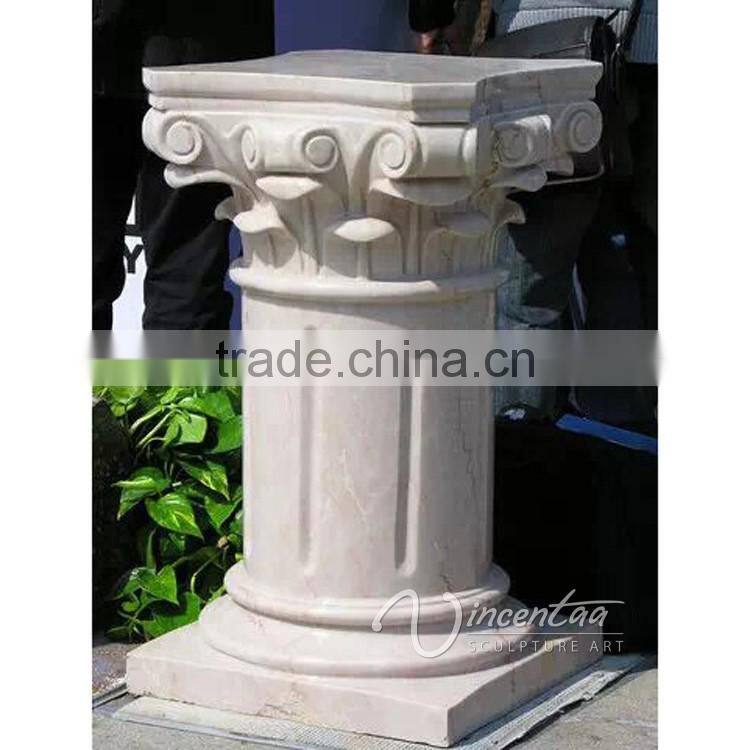 luxury decorarion indoor carved marble pedestal for sale