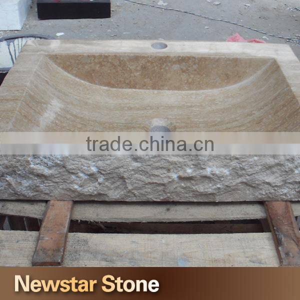 High quality Chinese natural stone travertine sink