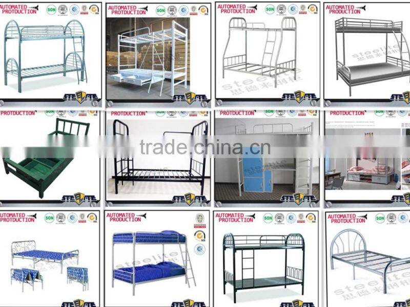 Iron Metal Type and Home Bed Specific Use Steel Bunk Bed