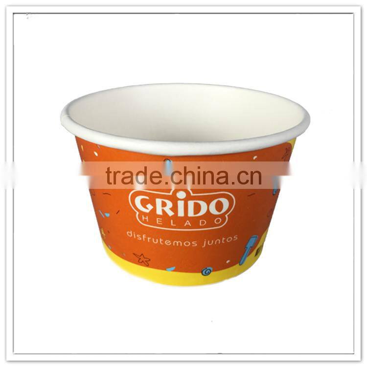 Wholesale food-grade European style disposable paper 8oz 130ml ice cream cups