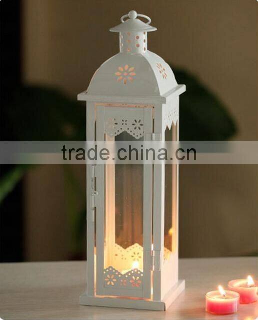 New 2017 White Vintage Style moroccan Lantern Candle Holders