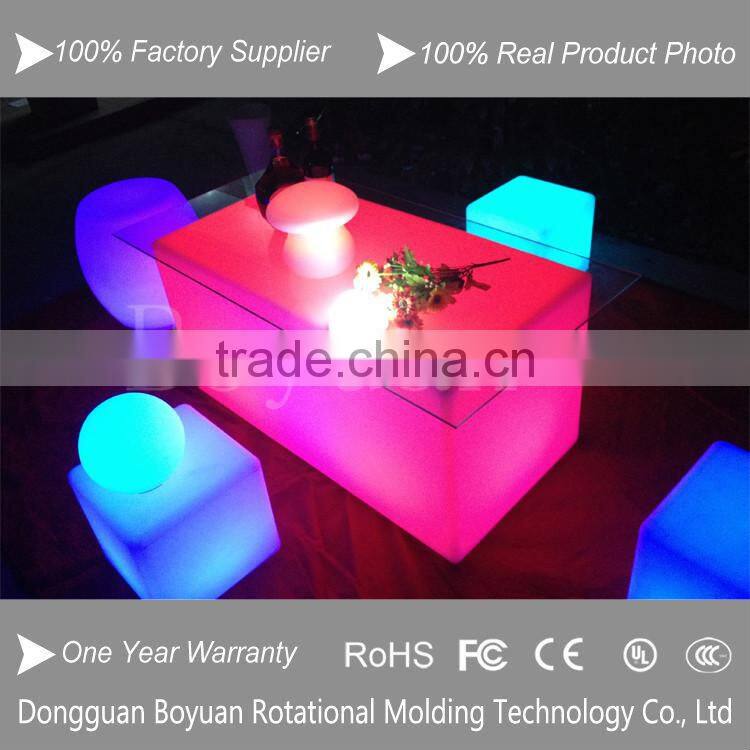 Customize make PE plastic led home bar furniture