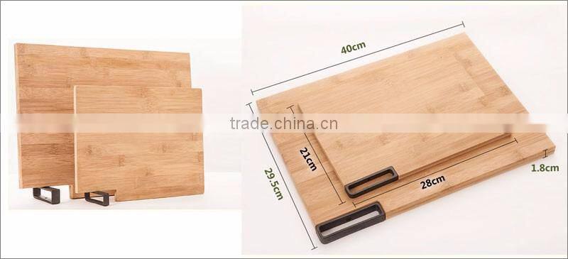 Bamboo chopping block with stand rotate feet cutting board