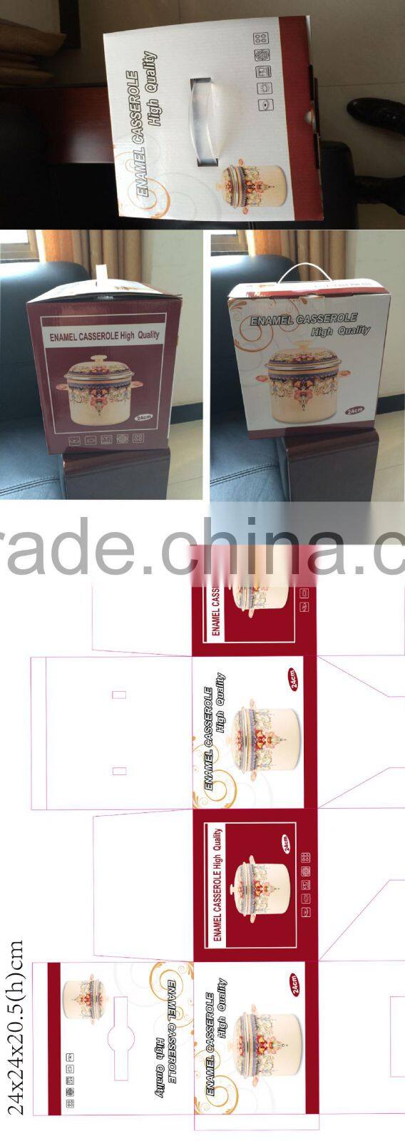 High quality enamel cooking pot casserole cookware