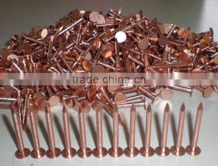Copper roofing nails with factory price