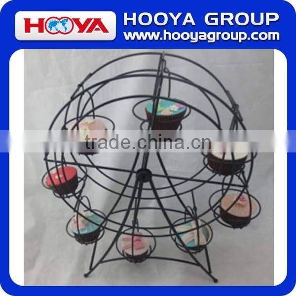 260*410mm, 8-cup iron wire ferris wheel shaped cake stands