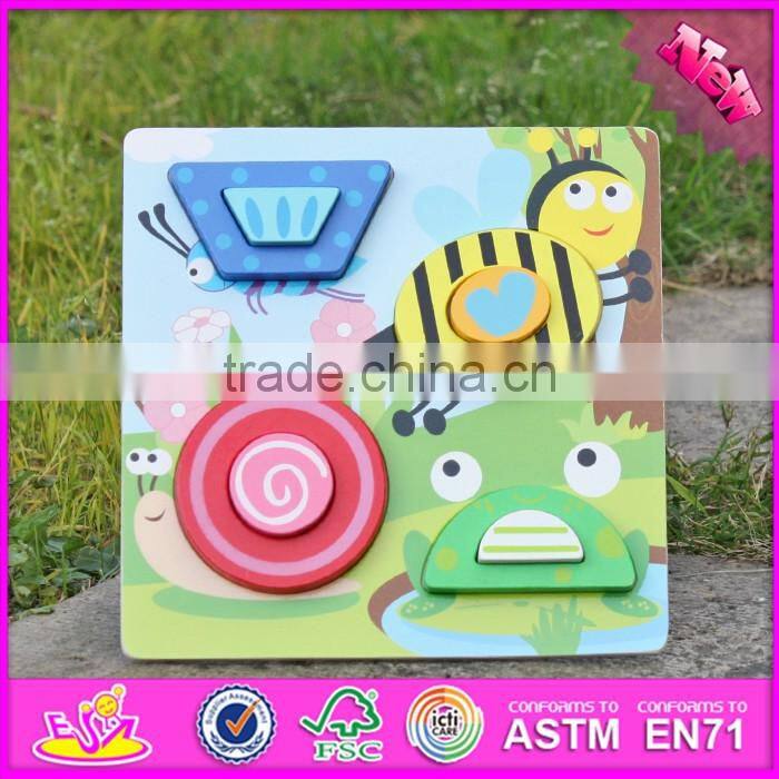 2017 New product diy animals wooden kids puzzle toy W14D027