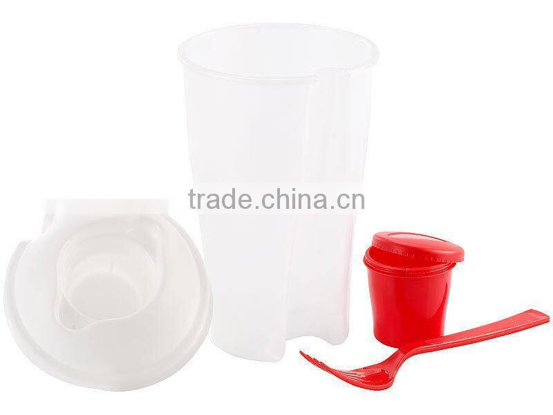 2017 new Salad to go Mug with Dressing Container & Fork