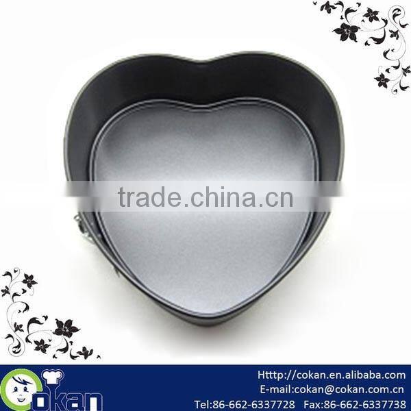 11.5cm non-stick heart shape spring form cake tray/baking tray CK-0019C