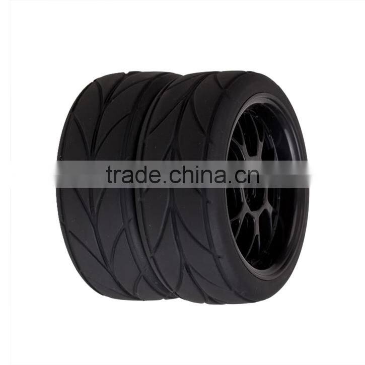 New Price of Car Tires Car Wheel 6111 1/10 ON ROAD RC CAR Wheel Rim & Tyre Black