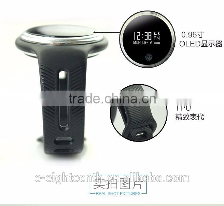 Made in China touch screen smart wristband E07 smart bracelet fitness wearable tracker bluetooth watch
