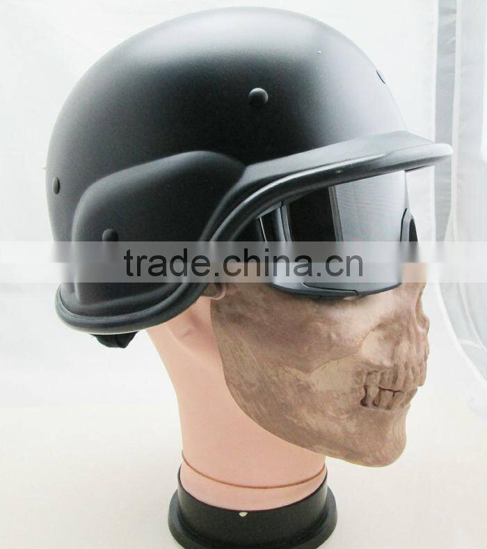 Half Face Cacique Plastic Skull Mask (Skeleton Color)