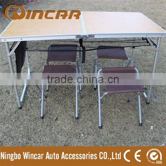 Foldable FOLD-UP picnic MDF camping table stools for BBQ