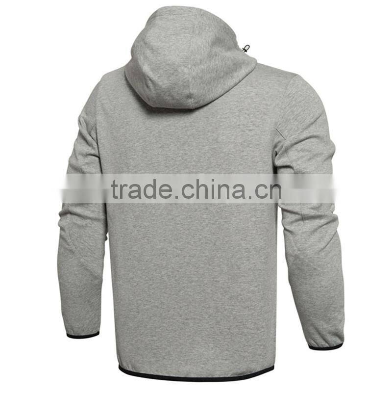 Men's 100%cotton fleece cool zip up sweatshirt