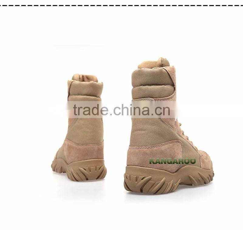 Lace Up Beige Military Desert Boots Combat