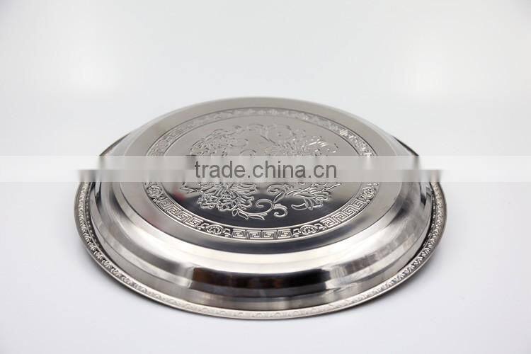 china factory custom printed promotional metal stainless steel tray for food