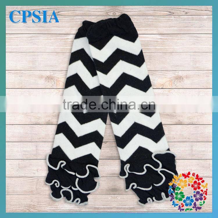 2014 Pink Chevron Ruffle Leg Warmers with shabby flower headband Baby Girls Leg warmer