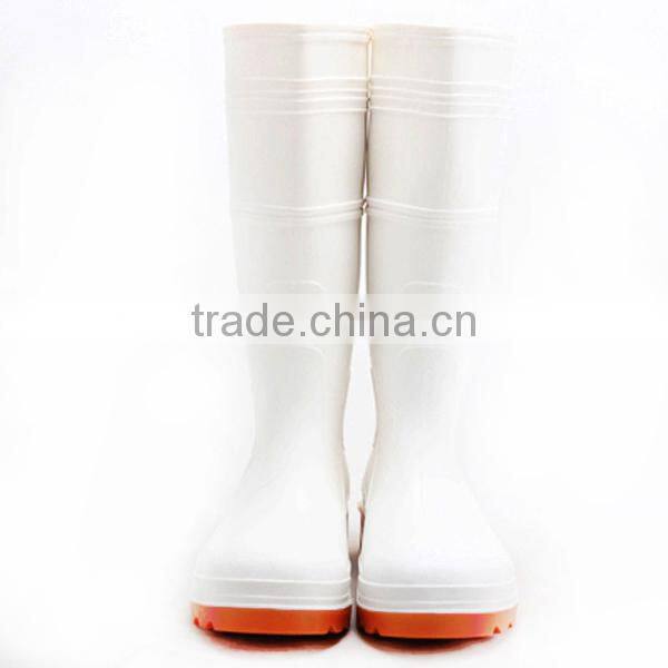 white upper rubber nitrile sole oil resistant PVC safety work boots
