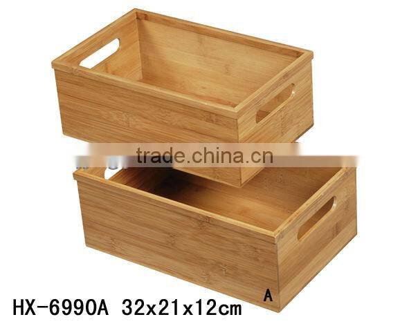 Hot selling bamboo kitchen storage box