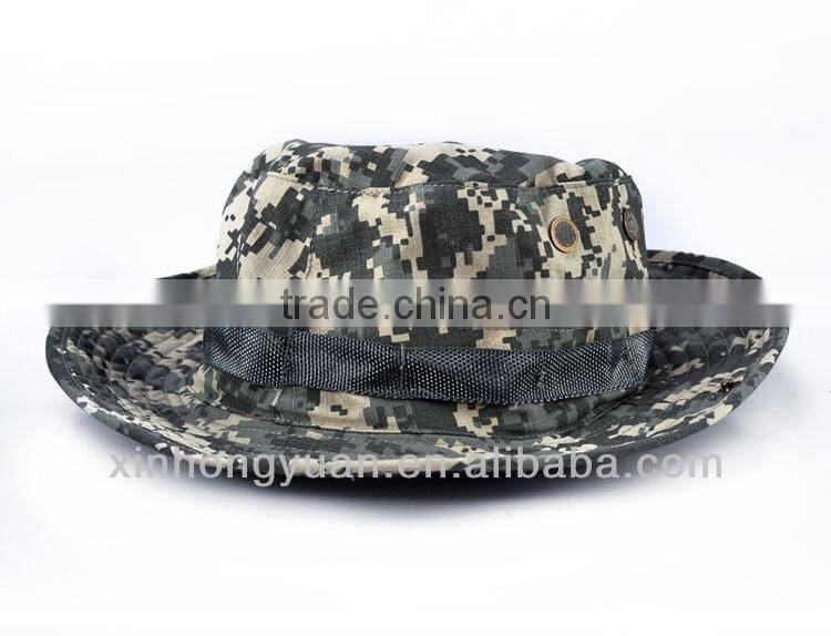 Custom camouflage bucket Wide-brimmed fedora hat fisherman cap