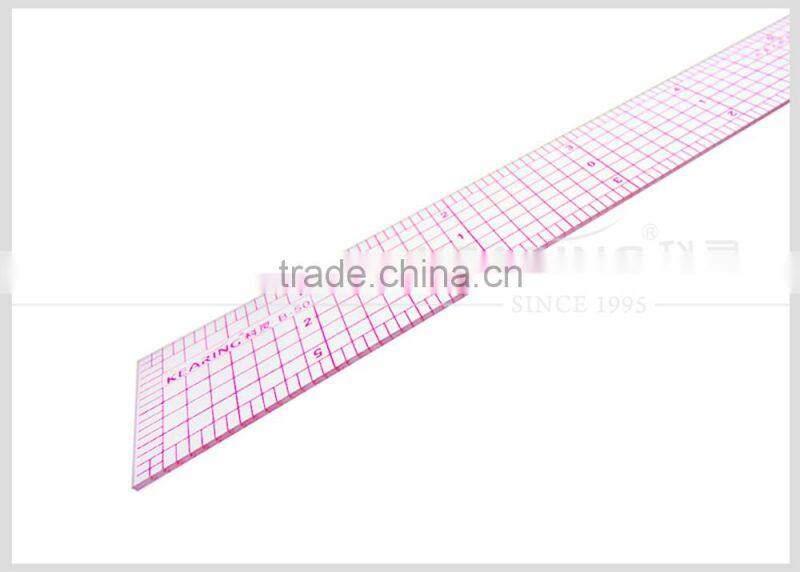 Kearing 1"*6" sandwich printing clear plastic garment ruler for sewing fabric measurement #B-50