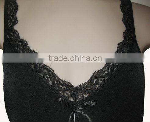 cheap black women vest with lace (HB84)