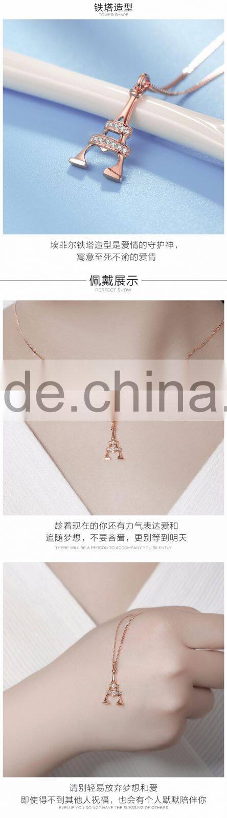 Big Necklace Pendant Rose Gold Necklace