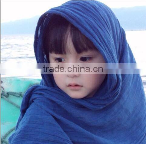 Newest Style baby girl Easy-taking Organic wide Cotton plain Baby scarf
