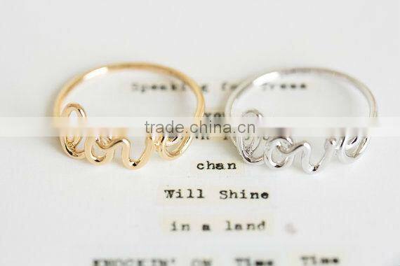 Ladies silver round love wedding ring for couple in love