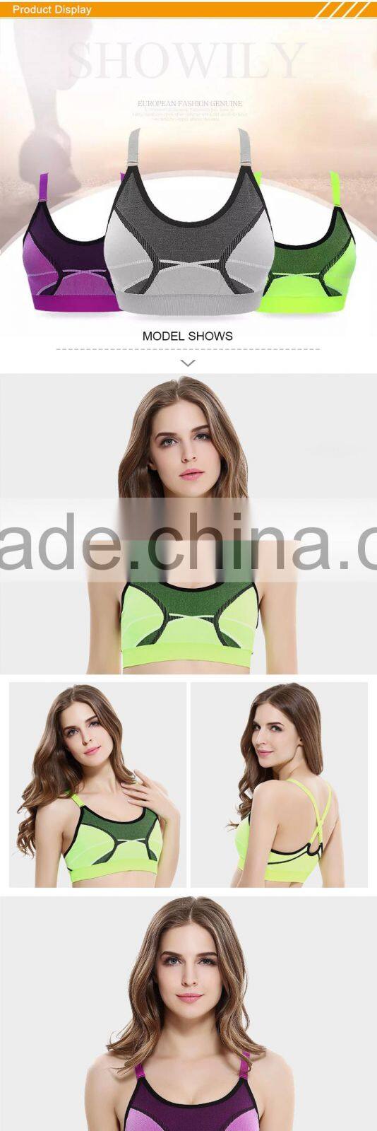 HSZ-126 New Style Sport Bra Underwear in Fashion Design Bra Name Brand Wear For Yoga and Running