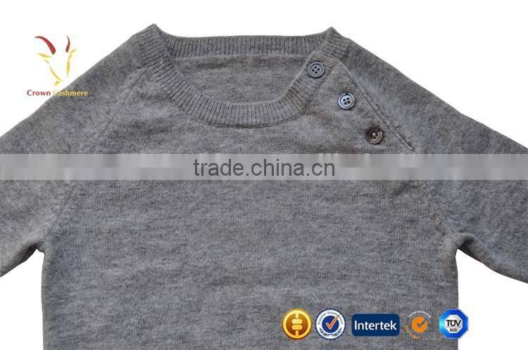 Shoulder Buttons Spring&Autumn Long Sleeve Kids Wool Cashmere Sweater