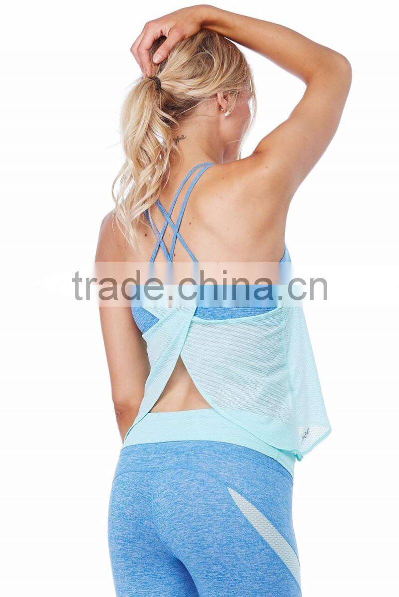 Cotton spandex womens workout tank top/loose fitting gym tank tops&singlets