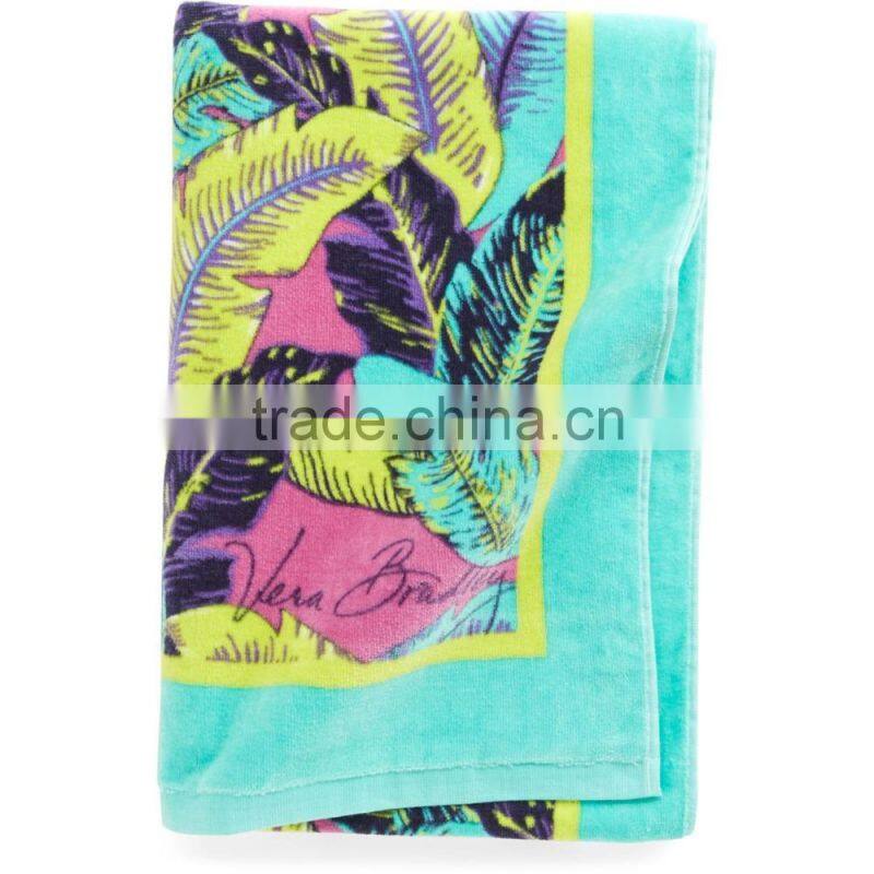 Cotton Velour Multifunction Sublimation Print Beach Towel With Private Label Logo